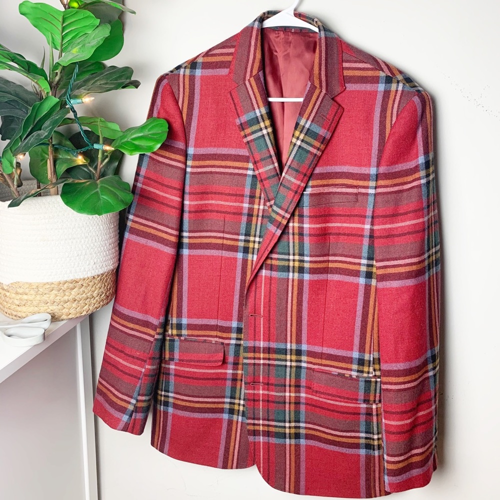 Lauren Ralph Lauren Black Label Wool Plaid Suit